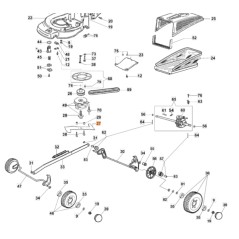 Mulching blade mower models MAX53TBDF ORIGINAL EMAK 66060426R