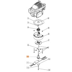 Cubo de cuchilla de segadora modelos DEB517 ORIGINAL EMAK PB0302030047R | Newgardenstore.eu