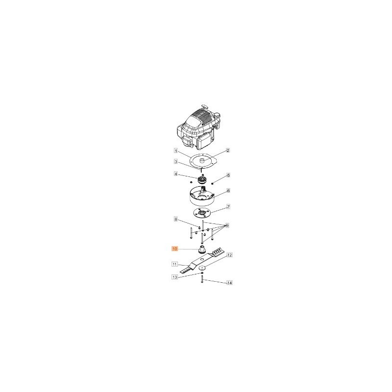 Cubo de cuchilla de segadora modelos DEB517 ORIGINAL EMAK PB0302030047R