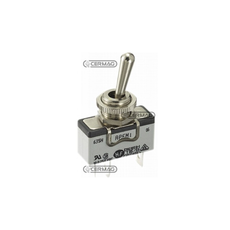 Single-pole toggle switch with 2 faston OFF-ON connections 250V 15A 35921