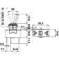 Interruttore a levetta unipolare a 2 attacchi faston OFF-ON 250V 15A 35921