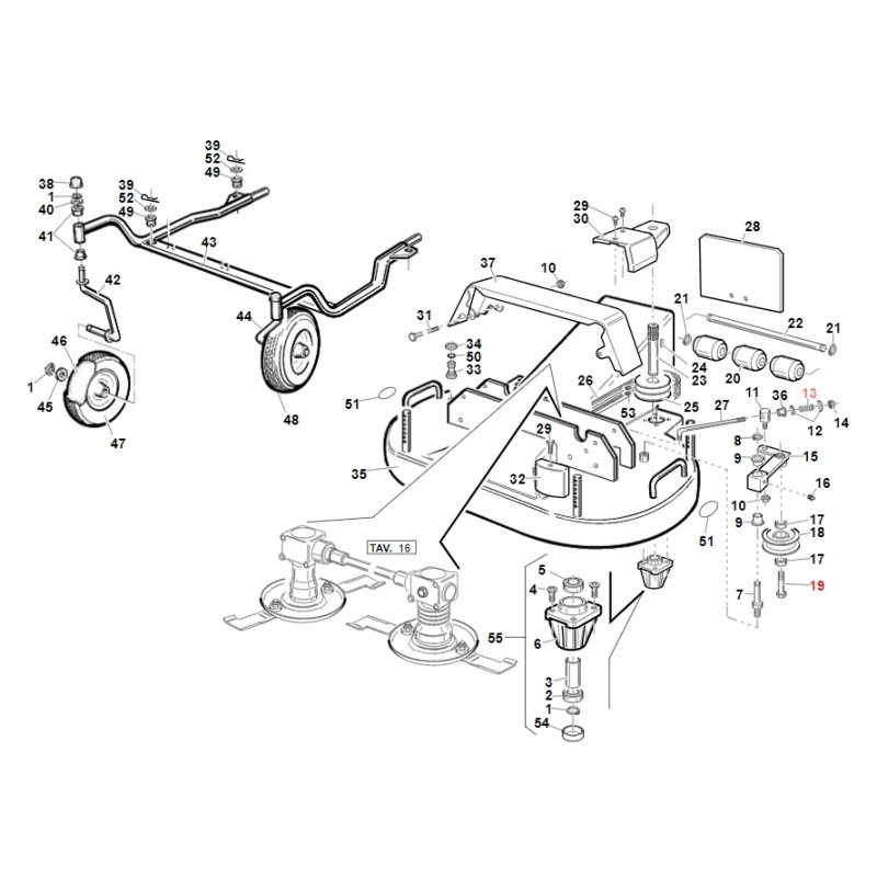 Perno filettato M14X1,5 trattorino tosaerba ORIGINALE GIANNI FERRARI 95029000011