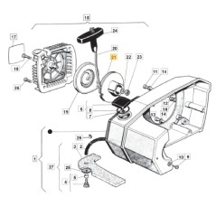 ORIGINAL STIGA motosierra polea de arranque EURO4016 modelos 4560440 | Newgardenstore.eu