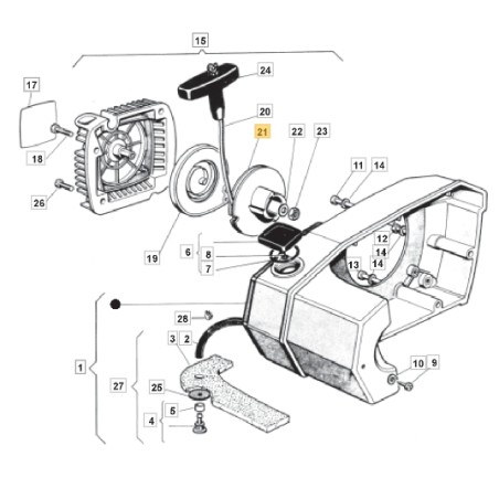 Chainsaw starter pulley models EURO4016 ORIGINAL STIGA 4560440 | Newgardenstore.eu