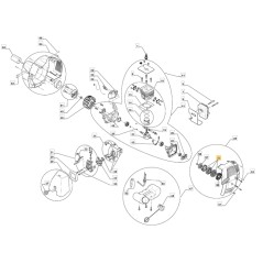 Polea de arranque desbrozadora modelos B32 CB27 ORIGINAL STIGA 123604005/0 | Newgardenstore.eu