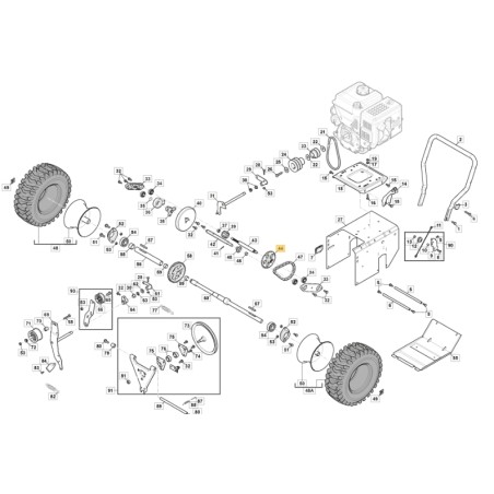 Snowplow chain sprocket models ST4262P ORIGINAL STIGA 118820118/0 | Newgardenstore.eu