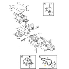 Chaîne de pignon pour tracteur de pelouse ORIGINAL STIGA 1134-3820-01 | Newgardenstore.eu