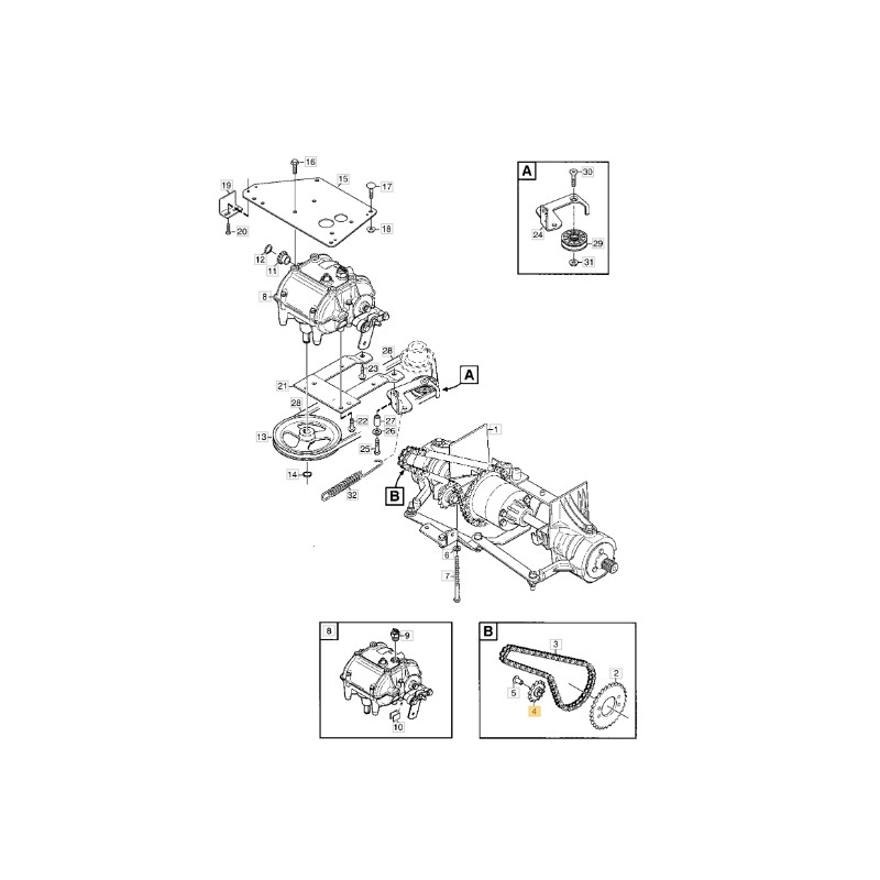 Ritzelkette Rasentraktor Modelle 1125M ORIGINAL STIGA 1134-3820-01