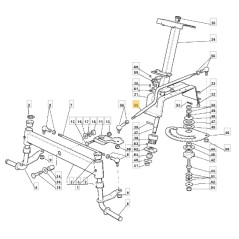 Lenkstange für Rasentraktor Modelle 1436H ORIGINAL STIGA 125033025/0 | Newgardenstore.eu