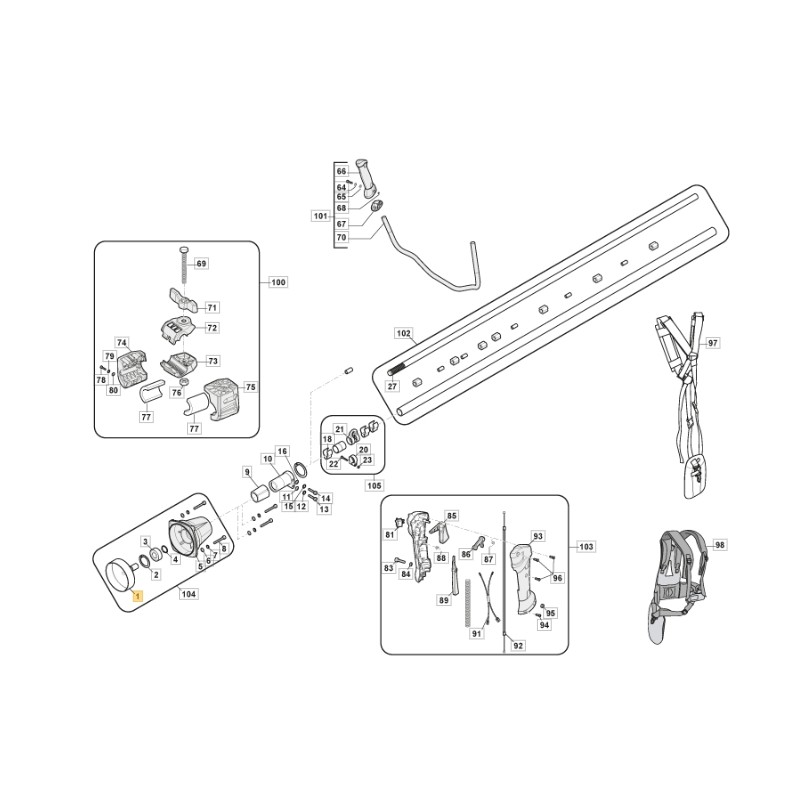 Kupplungsglocke für Freischneider Modelle BH35ED ORIGINAL STIGA 118802495/0