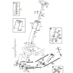 Kit pomello volante trattorino modelli PARK123 ORIGINALE STIGA 1134-3769-01