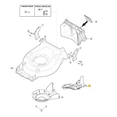 Mulchdeflektor Mähwerk Modelle 51-170H ORIGINAL STIGA 322140251/0 | Newgardenstore.eu