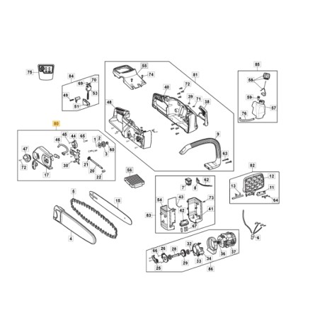 Clutch cover chainsaw models C1648Li MC48Li ORIGINAL STIGA 118804992/0 | Newgardenstore.eu