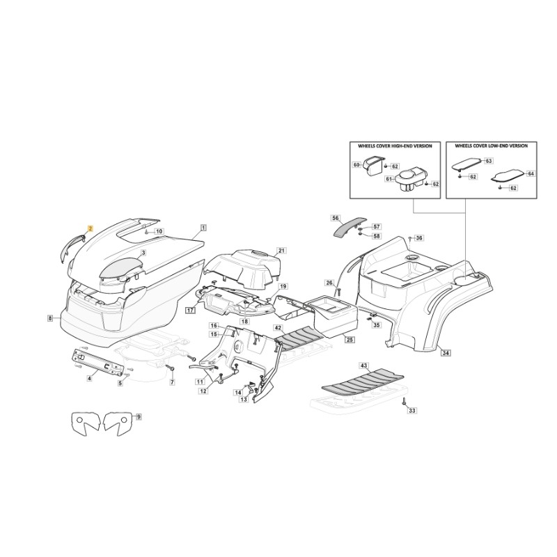 Scheinwerfermaske rechts für Rasentraktor ORIGINAL STIGA 325410901/0