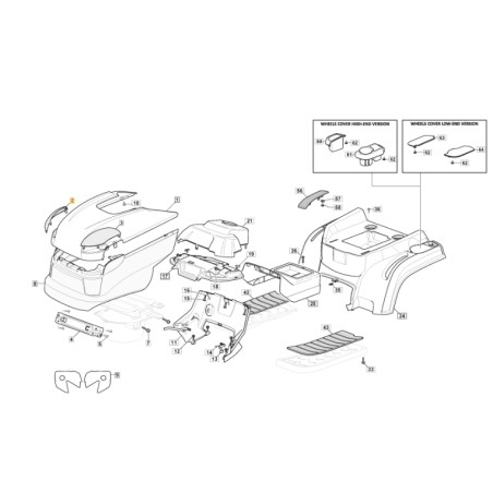 Máscara de faro derecho para tractor de césped ORIGINAL STIGA 325410901/0 | Newgardenstore.eu