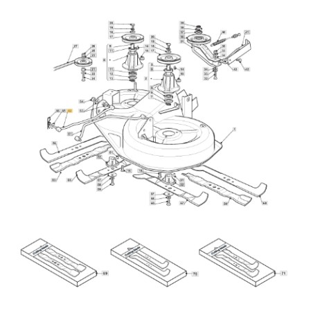 Balance rod flat tractor models 1435H ORIGINAL STIGA 382000533/0 | Newgardenstore.eu