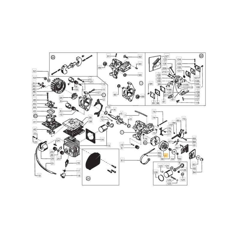 Cloche d'embrayage pour tronçonneuse GS3314 ORIGINAL STIGA modèles 4121200