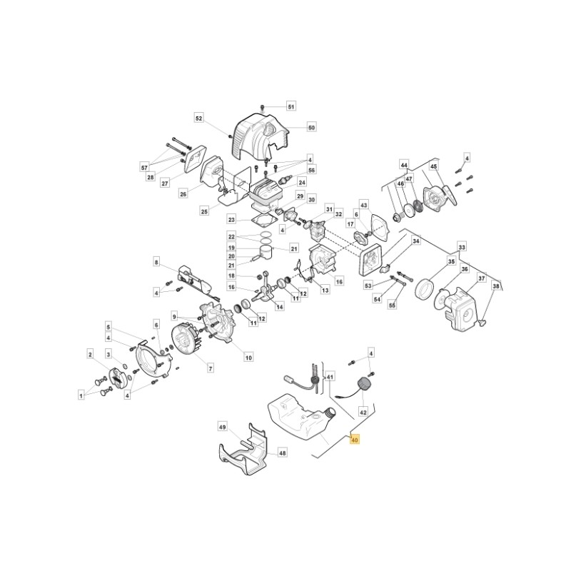 Freischneider-Gemischbehälter B35D ORIGINAL STIGA Modelle 118801529/0