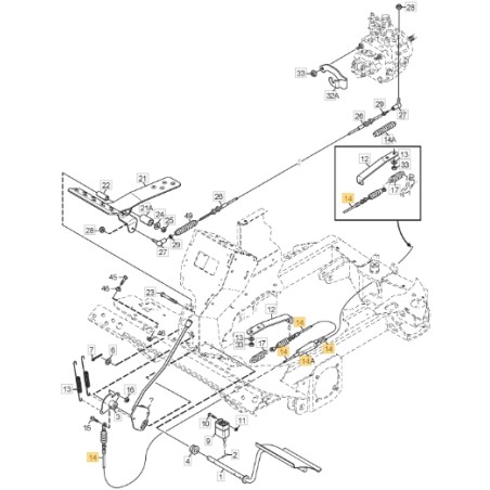 Cable freno motor rueda partida ORIGINAL STIGA 1137-1137-01 | Newgardenstore.eu