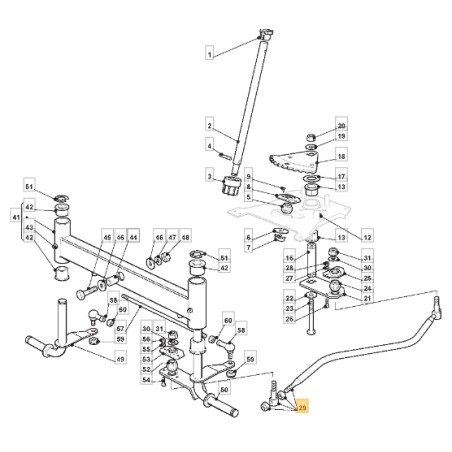 Arbre de direction pour tracteur de pelouse ORIGINAL STIGA 382000539/1 | Newgardenstore.eu