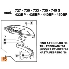 Brushcutter disc guard models 433BP 722S ORIGINAL EMAK 61030197