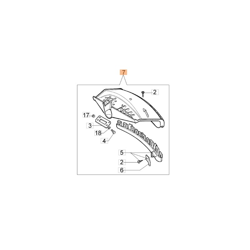 Brushcutter disc guard models SPARTA250S ORIGINAL EMAK 61030198