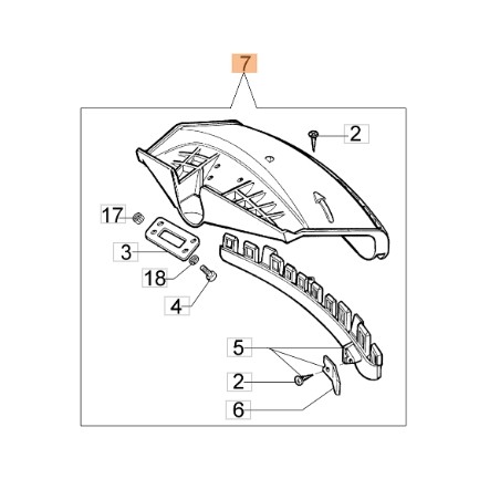 Brushcutter disc guard models SPARTA250S ORIGINAL EMAK 61030198 | Newgardenstore.eu