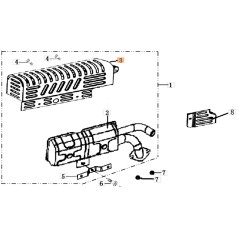 MH150RKS ORIGINAL EMAK L66150346 protector de silenciador | Newgardenstore.eu