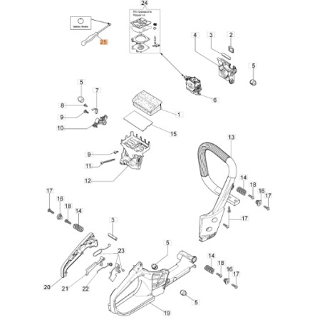 Cacciavite CARBURAZIONE motosega GS350 GS35 GSH40 ORIGINALE OLEOMAC 3055130R | Newgardenstore.eu