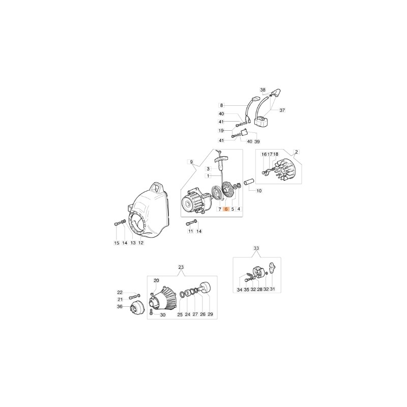 Poulie pour débroussailleuse modèles 720 722S ORIGINAL EMAK 4161148AR