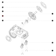 Wheel i108E ORIGINAL BLUEBIRD NAVIMOW i108E AB12.02.00.0128 robotic lawnmower