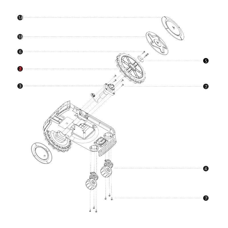 Wheel i108E ORIGINAL BLUEBIRD NAVIMOW i108E AB12.02.00.0128 robotic lawnmower