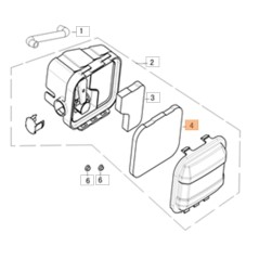 Filtro de aire cortacésped modelos G44PK G44TK ORIGINAL EMAK L66152010