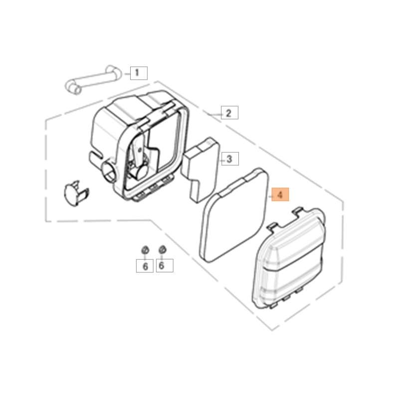 Filtro de aire cortacésped modelos G44PK G44TK ORIGINAL EMAK L66152010