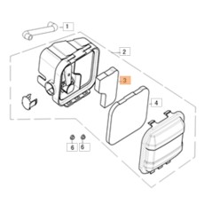 Filtro de aire cortacésped modelos G44PK G44TK ORIGINAL EMAK L66152009