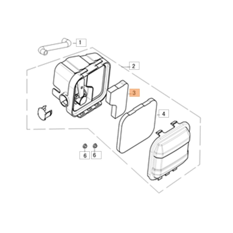 Filtro de aire cortacésped modelos G44PK G44TK ORIGINAL EMAK L66152009