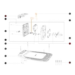 Couvercle ORIGINAL de la station de charge de la tondeuse robot I108E BLUEBIRD AB12.02.00.0122 | Newgardenstore.eu