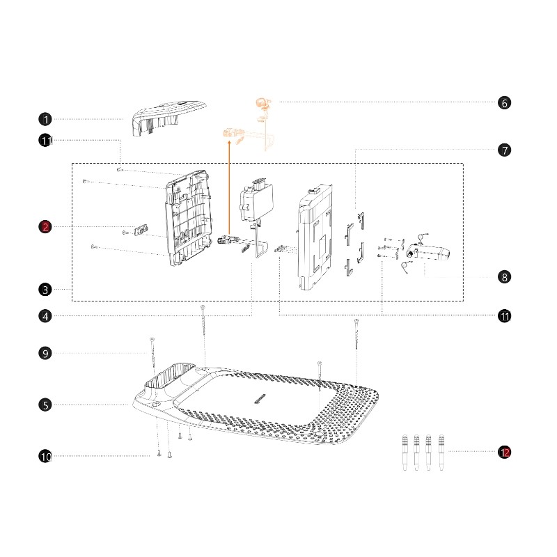 Couvercle de protection de la prise de la tondeuse robot I108E BLUEBIRD ORIGINAL AB12.02.00.0133