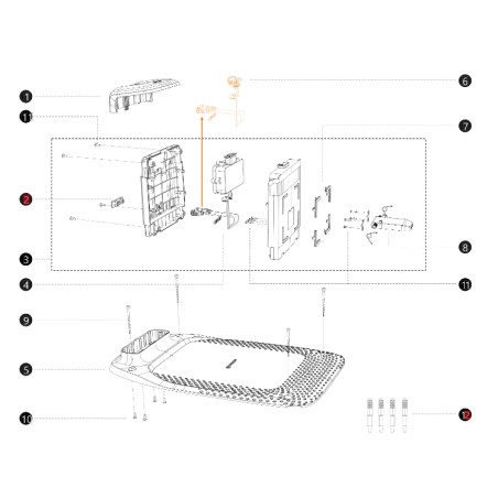 Couvercle de protection de la prise de la tondeuse robot I108E BLUEBIRD ORIGINAL AB12.02.00.0133 | Newgardenstore.eu