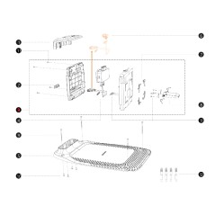 Cuerpo de la estación de carga i108E ORIGINAL BLUEBIRD robot cortacésped AB12.02.00.0132 | Newgardenstore.eu