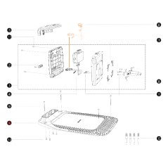 Base stazione di ricarica ORIGINALE BLUEBIRD robot i108E AB12.02.00.0131 | Newgardenstore.eu