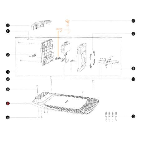 Base de la estación de carga ORIGINAL BLUEBIRD robot i108E AB12.02.00.0131 | Newgardenstore.eu