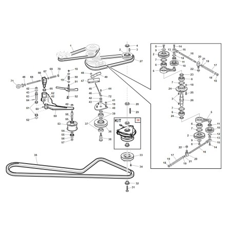 Clutch kit for tractor GTR models ORIGINAL GIANNI FERRARI BFB 95597010000 | Newgardenstore.eu