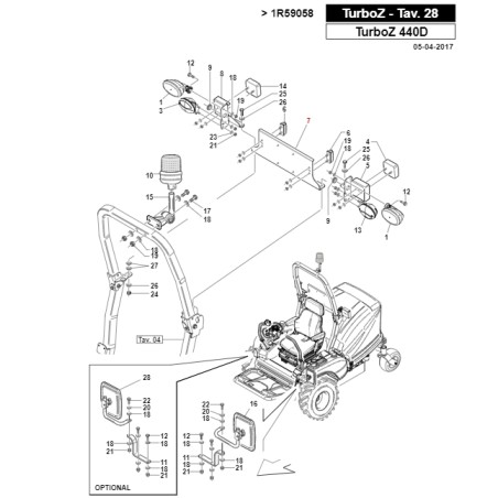 ORIGINAL GIANNI FERRARI Traktor Nummernschild Unterstützung Blatt 01.60.40.0651 | Newgardenstore.eu