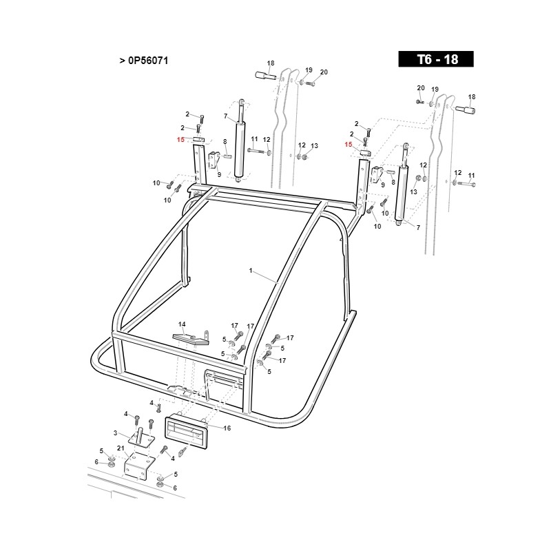 Bloc de fixation de l'axe du capot GIANNI FERRARI ORIGINAL 01.50.01.1550