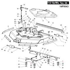 Bloc de fixation de l'arbre plat ORIGINAL GIANNI FERRARI 01.40.40.0117 | Newgardenstore.eu