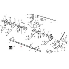 Arbre central de verrouillage du tracteur GIANNI FERRARI ORIGINAL 95500000033 | Newgardenstore.eu