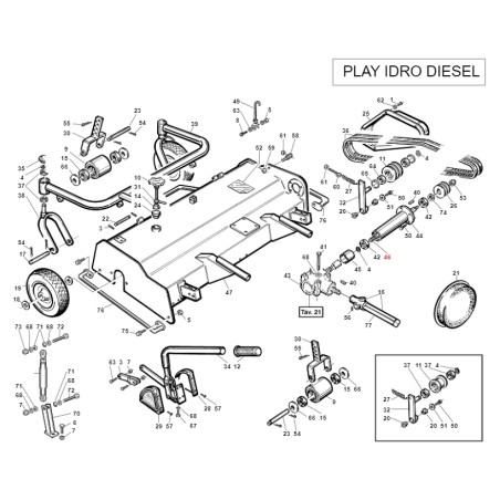 ORIGINAL GIANNI FERRARI tractor de césped polea del eje de soporte 96024200002 | Newgardenstore.eu