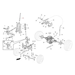 Albero volante ZNT trattorino ORIGINALE GIANNI FERRARI BFB 89001000054