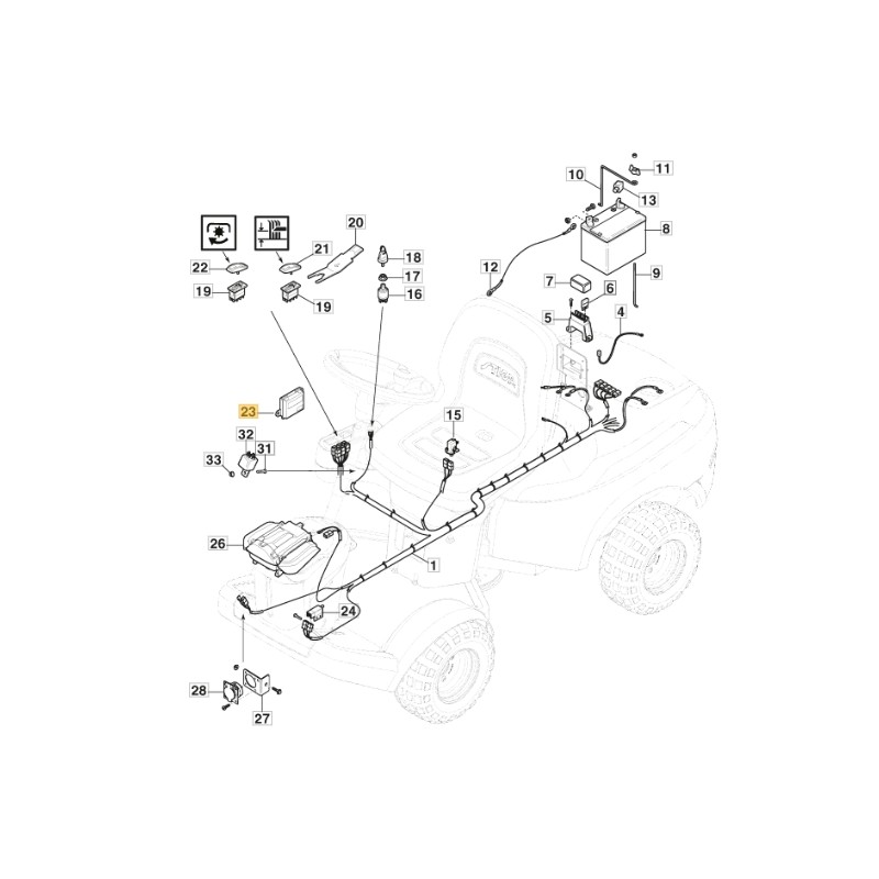 Bluetooth board lawn tractor models PARK345PWX ORIGINAL STIGA 387722401/0